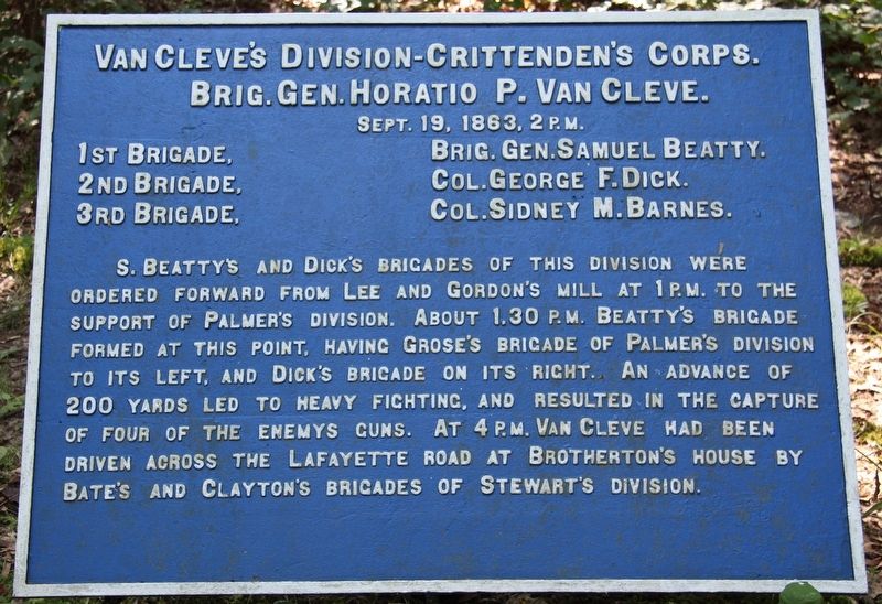 Van Cleve's Division Marker image. Click for full size.