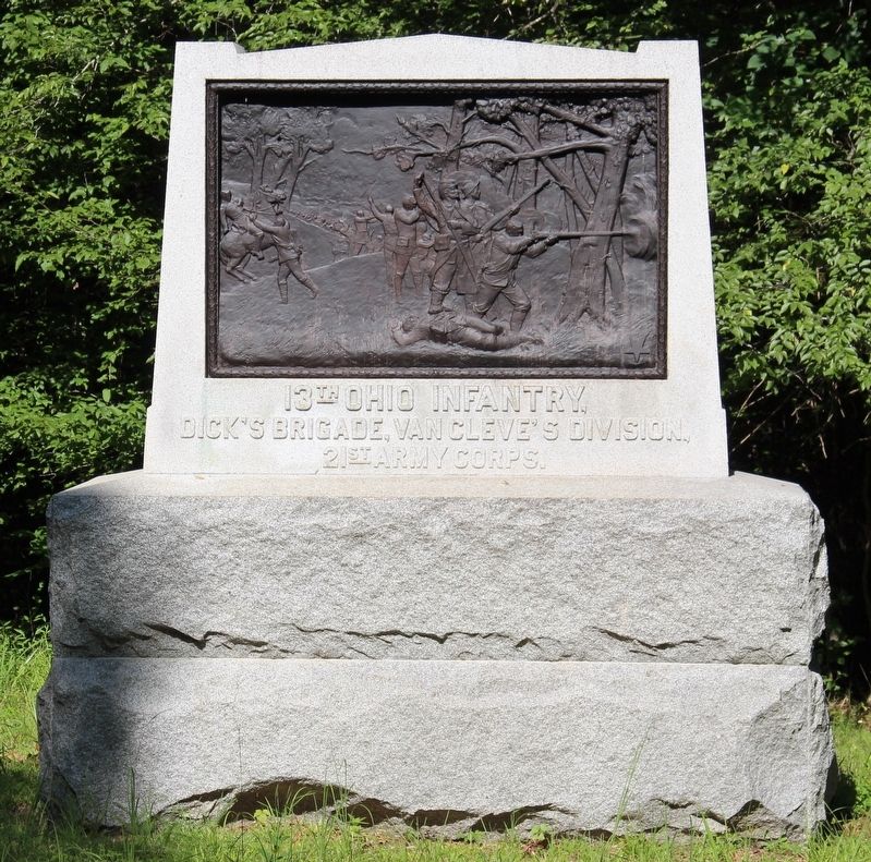 13th Ohio Infantry Marker. Click for full size. 13th Ohio Infantry Marker image. Click for full size.