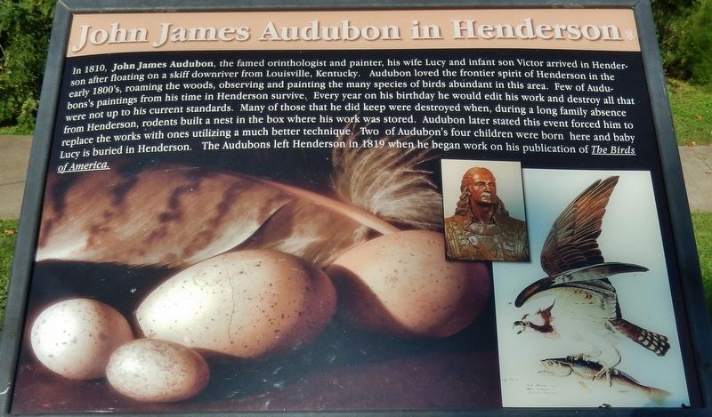 John James Audubon in Henderson Marker image. Click for full size.