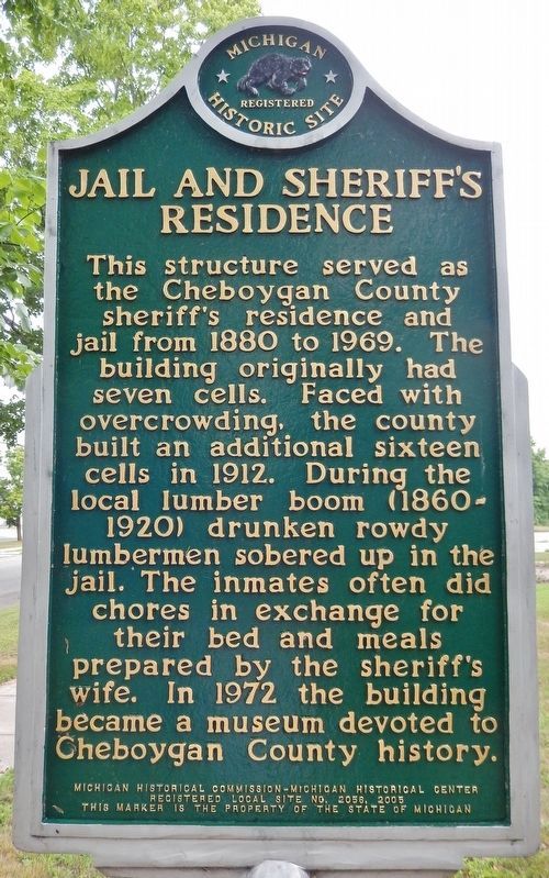 Jail and Sheriff's Residence Marker (<i>side 1</i>). Click for full size. Jail and Sheriff's Residence Marker (<i>side 1</i>) image. Click for full size.