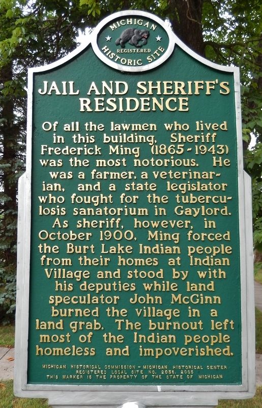 Jail and Sheriff's Residence Marker (<i>side 2</i>) image. Click for full size.
