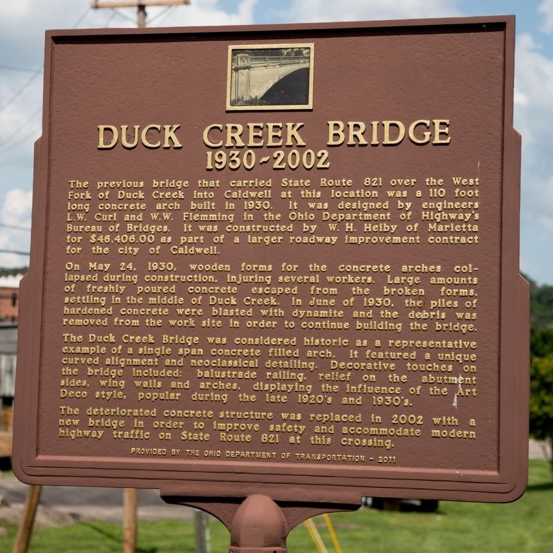 Duck Creek Bridge Marker image. Click for full size.