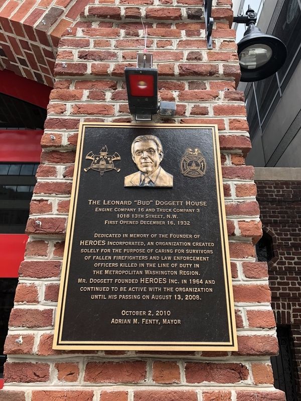 The Leonard "Bud" Doggett House Marker. Click for full size. The Leonard "Bud" Doggett House Marker image. Click for full size.