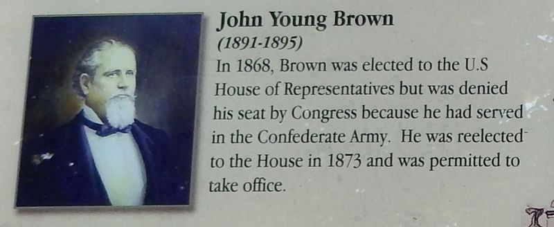 Marker detail: John Young Brown (1891-95) image. Click for full size.