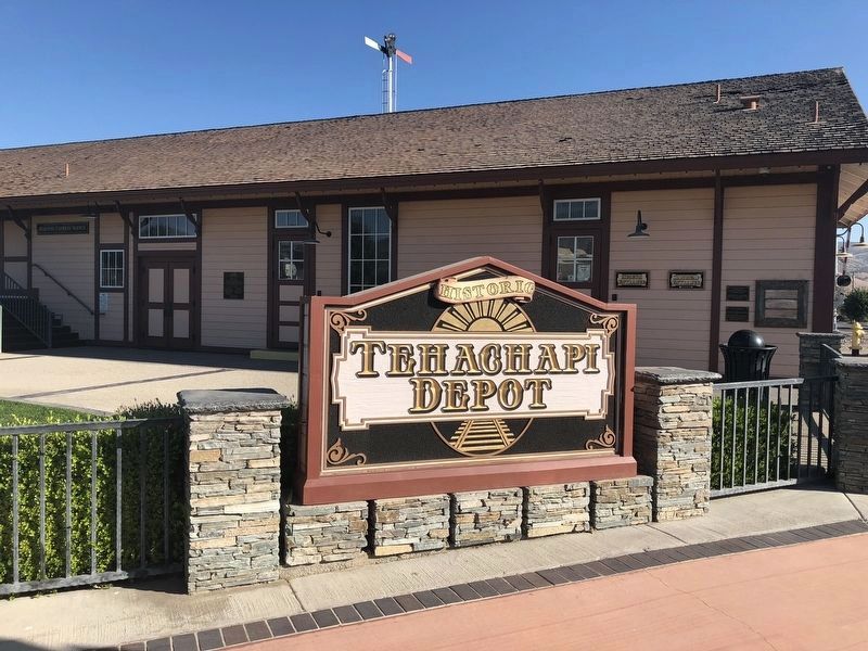 Tehachapi Depot and Marker image. Click for full size.