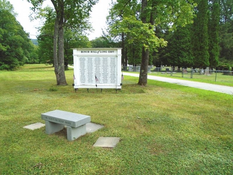 Honor Roll <i>of</i> Long Eddy Memorial image. Click for full size.