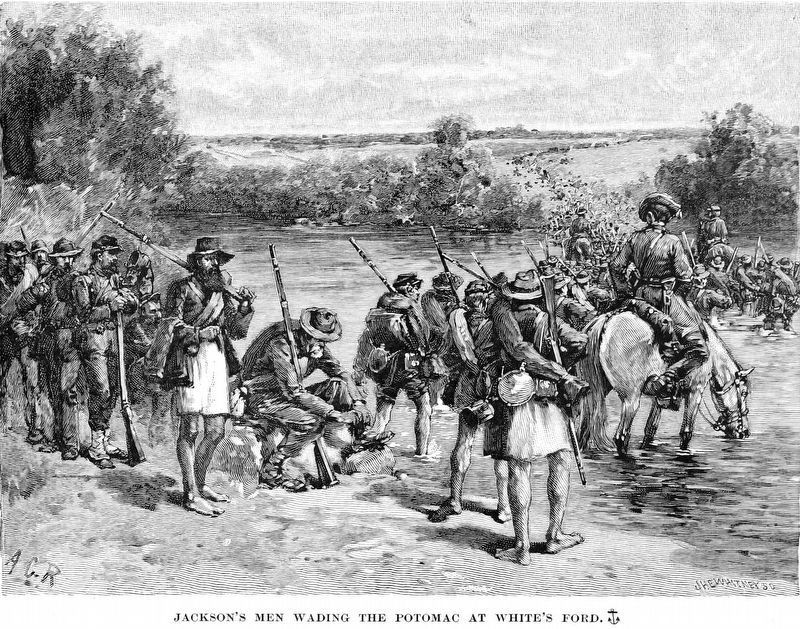 Jackson's Men Wading the Potomac at White's Ford. Click for full size. Jackson's Men Wading the Potomac at White's Ford image. Click for full size.