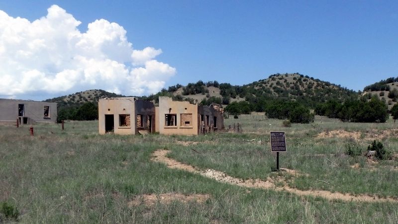 Japanese Segregation Camp No. 1 Marker in foreground. image. Click for full size.