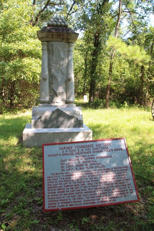 Carnes' Tennessee Battery Marker image. Click for full size.