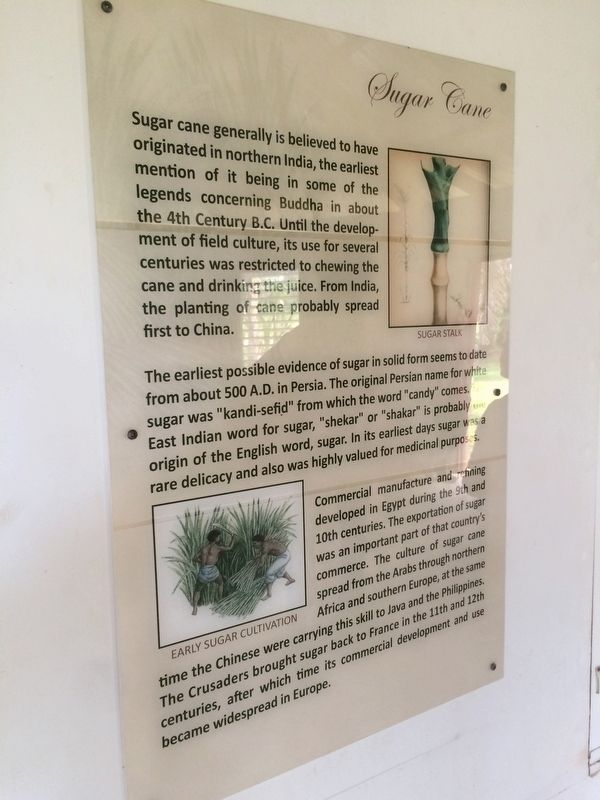 The Serpon Sugar Mill Marker - Sugar Cane image. Click for full size.