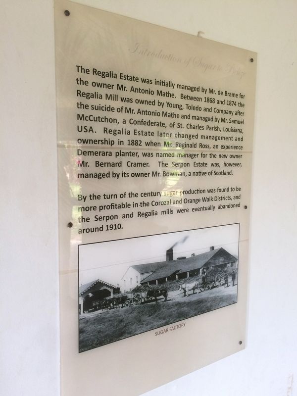 The Serpon Sugar Mill Marker - Introduction of Sugar to Belize <i>continued</i> image. Click for full size.