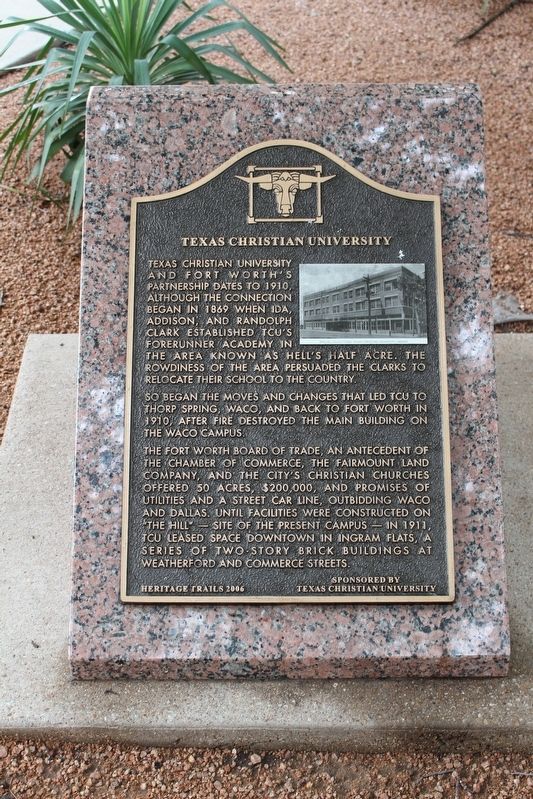 Texas Christian University Marker image. Click for full size.