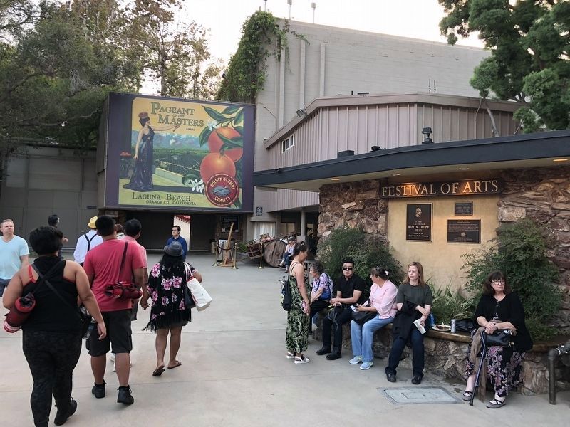 Irvin Bowl - location of the Pageant of the Masters - marker on wall on right. image. Click for full size.