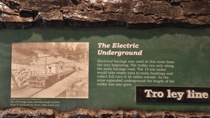 The Electric Underground (<i>interpretive panel located inside mine tunnel</i>) image. Click for full size.