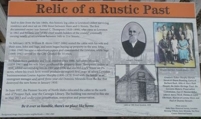 Relic of Rustic Past Marker image. Click for full size.