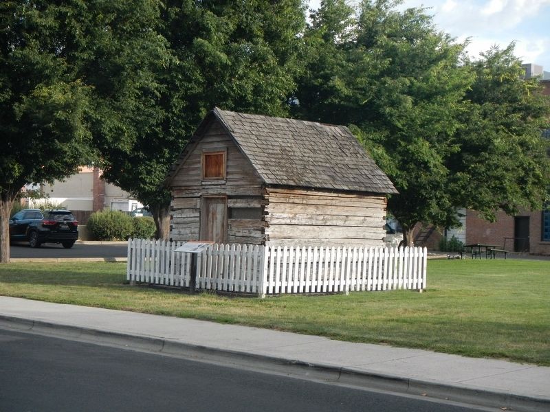 Relic of Rustic Past Marker and Cabin image. Click for full size.