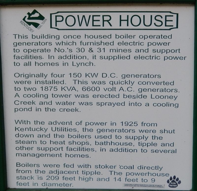 Power House Marker. Click for full size. Power House Marker image. Click for full size.