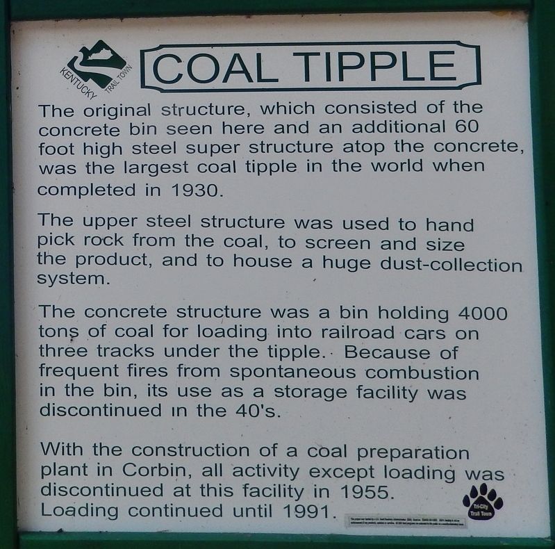 Coal Tipple Marker image. Click for full size.