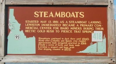 Steamboats Marker. Click for full size. Steamboats Marker image. Click for full size.