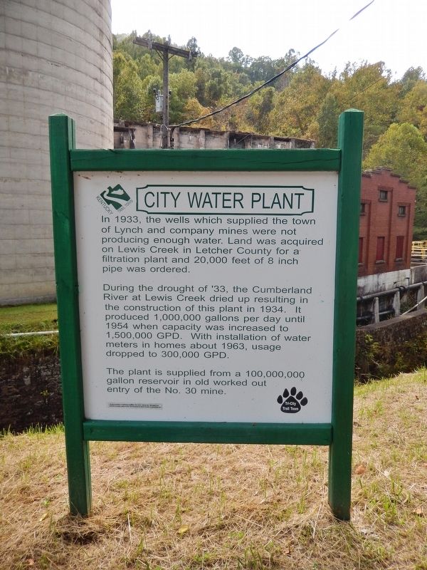 City Water Plant Marker (<i>tall view</i>) image. Click for full size.