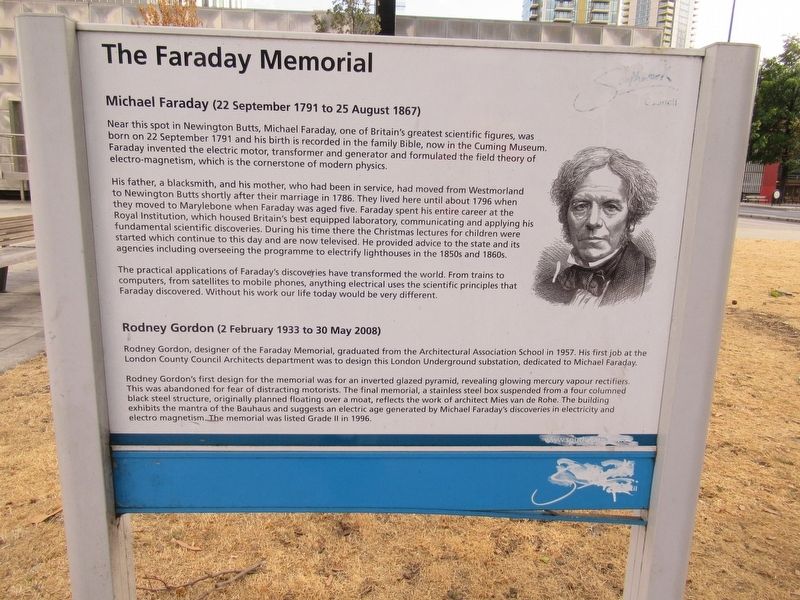 The Faraday Memorial Marker image. Click for full size.