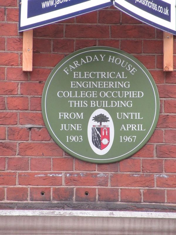 Faraday House Marker image. Click for full size.
