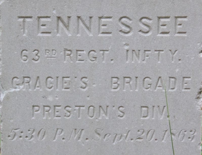 63rd Tennessee Infantry Marker image. Click for full size.