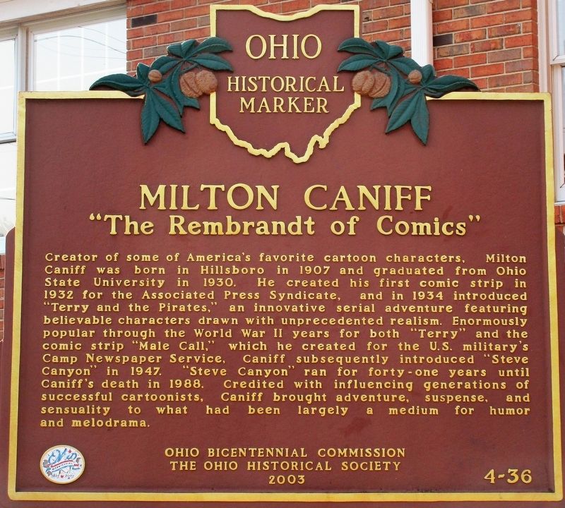 Milton Caniff Marker image. Click for full size.