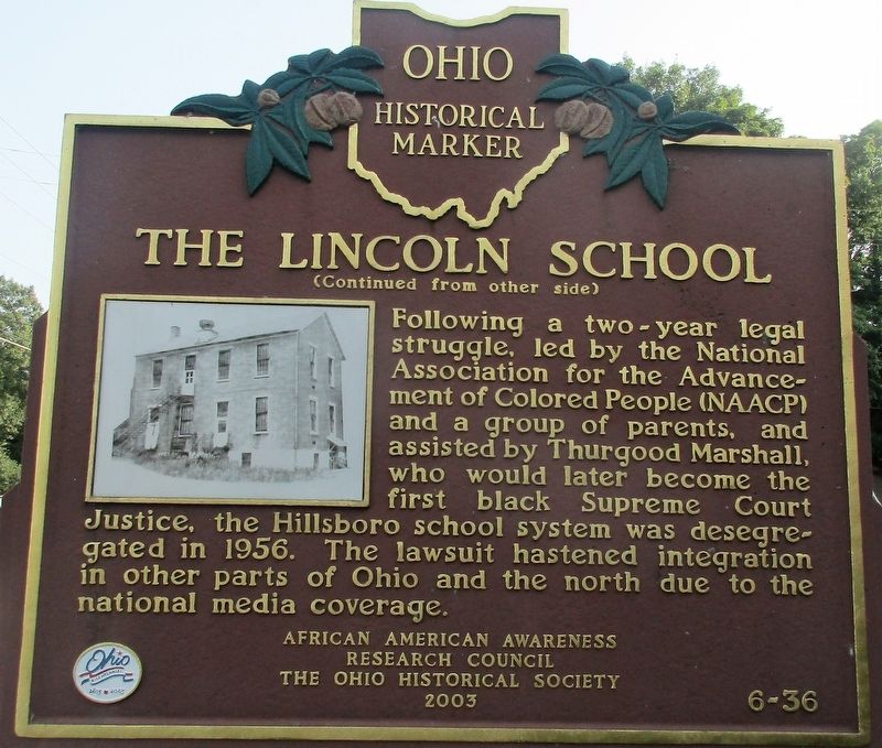 The Lincoln School Marker. Click for full size. The Lincoln School Marker image. Click for full size.