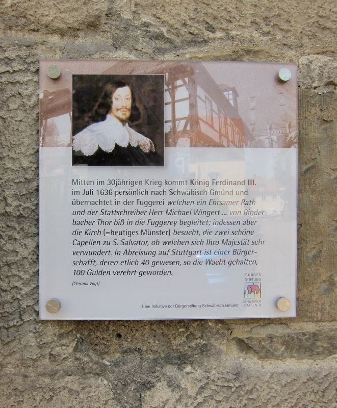 Fuggerei Marker - second panel. Click for full size. Fuggerei Marker - second panel image. Click for full size.