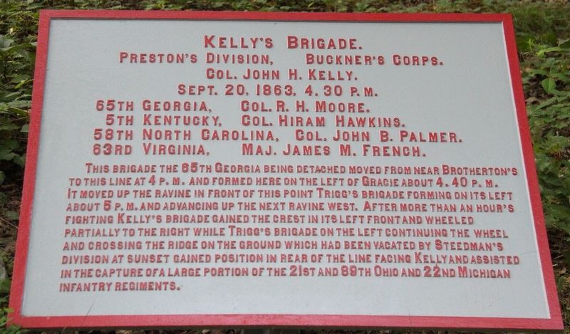 Kelly's Brigade Marker image. Click for full size.