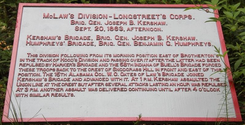 McLaw's Division Marker image. Click for full size.