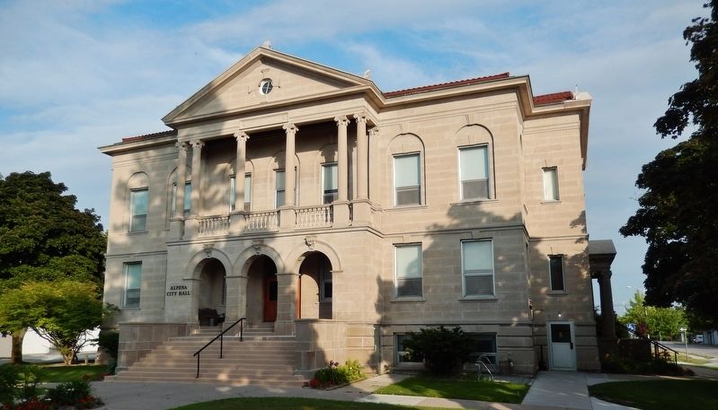 Alpena City Hall (<i>northwest corner</i>). Click for full size. Alpena City Hall (<i>northwest corner</i>) image. Click for full size.