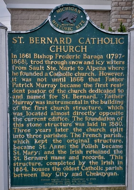 St. Bernard Catholic Church Marker image. Click for full size.