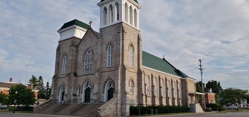 St. Bernard Catholic Church (<i>northwest corner</i>) image. Click for full size.
