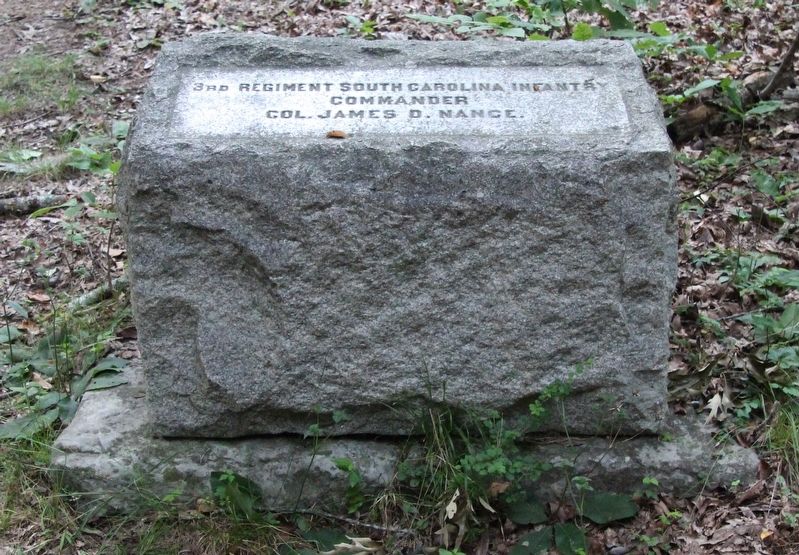 3rd South Carolina Infantry Marker. Click for full size. 3rd South Carolina Infantry Marker image. Click for full size.