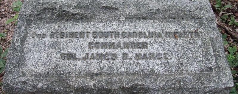 3rd South Carolina Infantry Marker. Click for full size. 3rd South Carolina Infantry Marker image. Click for full size.