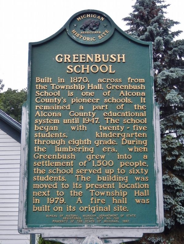 Greenbush School Marker image. Click for full size.