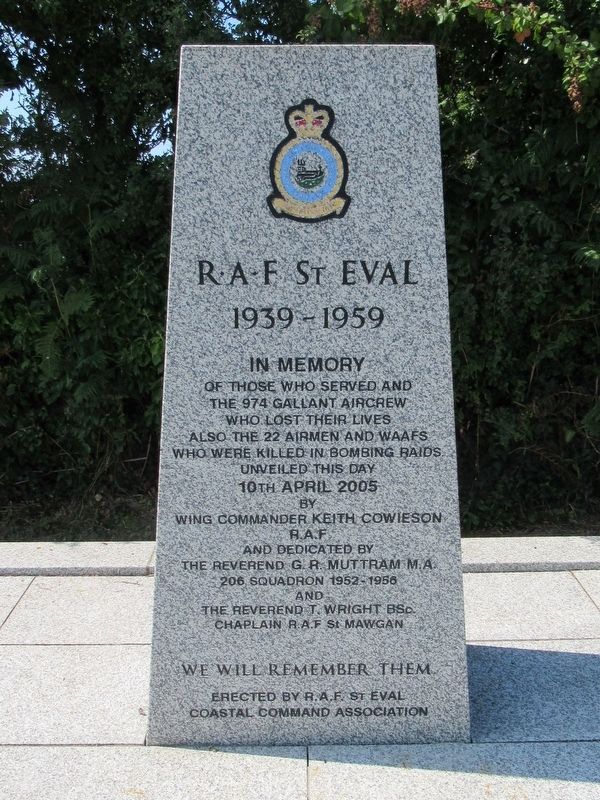 RAF St Eval Memorial image. Click for full size.
