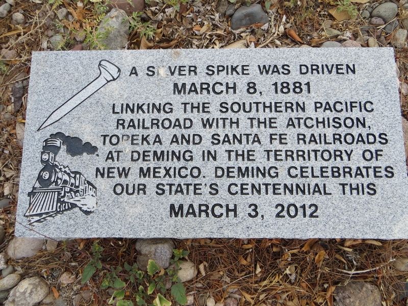 A Silver Spike was Driven Marker. Click for full size. A Silver Spike was Driven Marker image. Click for full size.