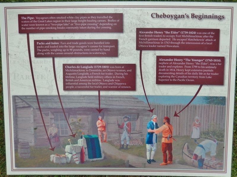 Cheboygan's Beginnings Marker image. Click for full size.