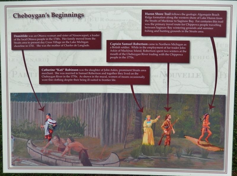 Cheboygan's Beginnings Marker. Click for full size. Cheboygan's Beginnings Marker image. Click for full size.