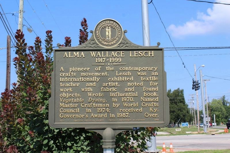 Alma Wallace Lesch Marker (Side A). Click for full size. Alma Wallace Lesch Marker (Side A) image. Click for full size.