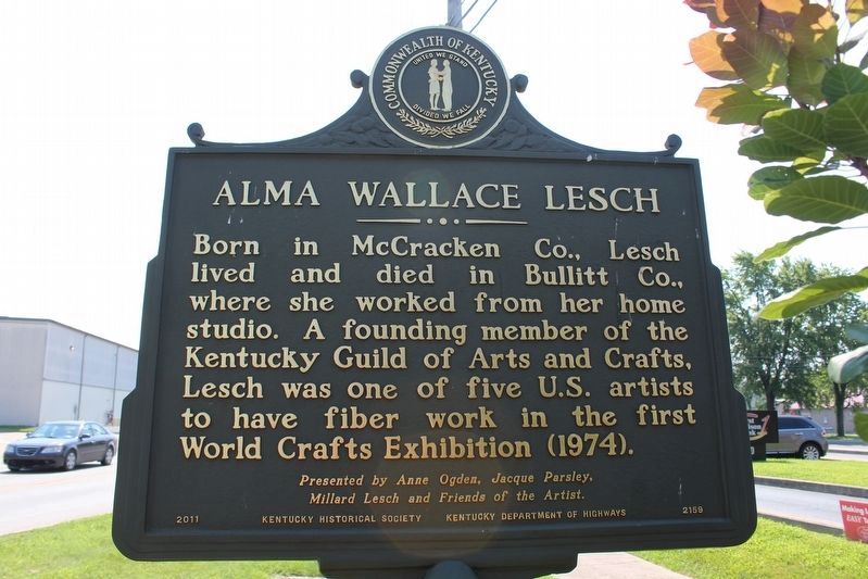 Alma Wallace Lesch Marker (Side B). Click for full size. Alma Wallace Lesch Marker (Side B) image. Click for full size.