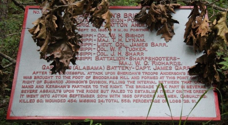 Anderson's Brigade Marker image. Click for full size.