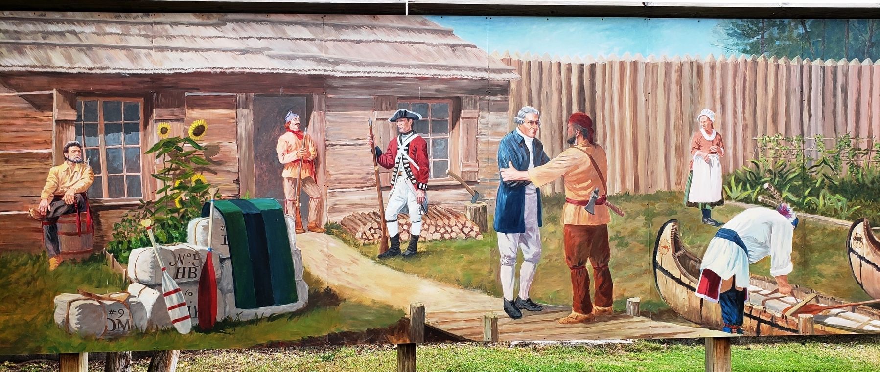 Cheboygan's Beginnings Mural (<i>2nd segment; associated with this marker</i>) image. Click for full size.