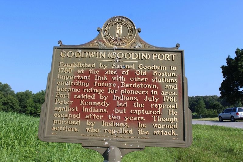 Goodwin (Goodin) Fort Marker image. Click for full size.