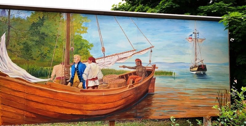 Cheboygan's Beginnings Mural (<i>5th segment; associated with this marker</i>). Click for full size. Cheboygan's Beginnings Mural (<i>5th segment; associated with this marker</i>) image. Click for full size.