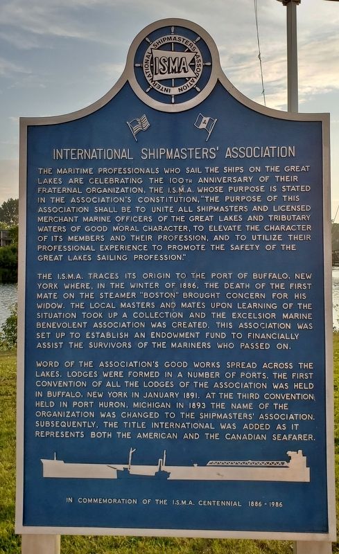 International Shipmaster's Association Marker image. Click for full size.