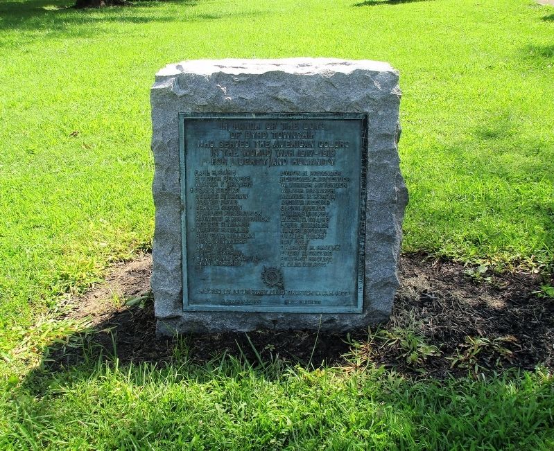 Byrd Township World War I DAR Monument Marker image. Click for full size.